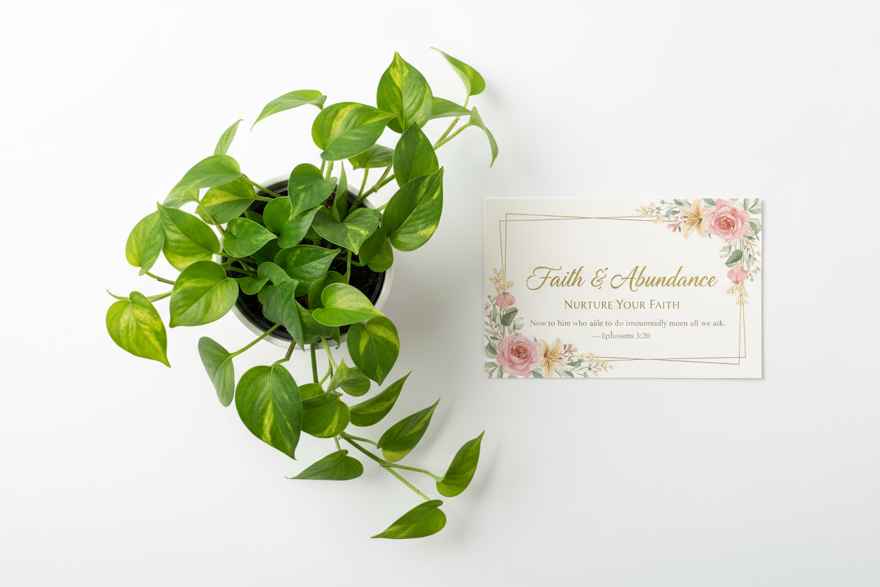 Pothos seed kit with Faith & Abundance faith card - sold separately