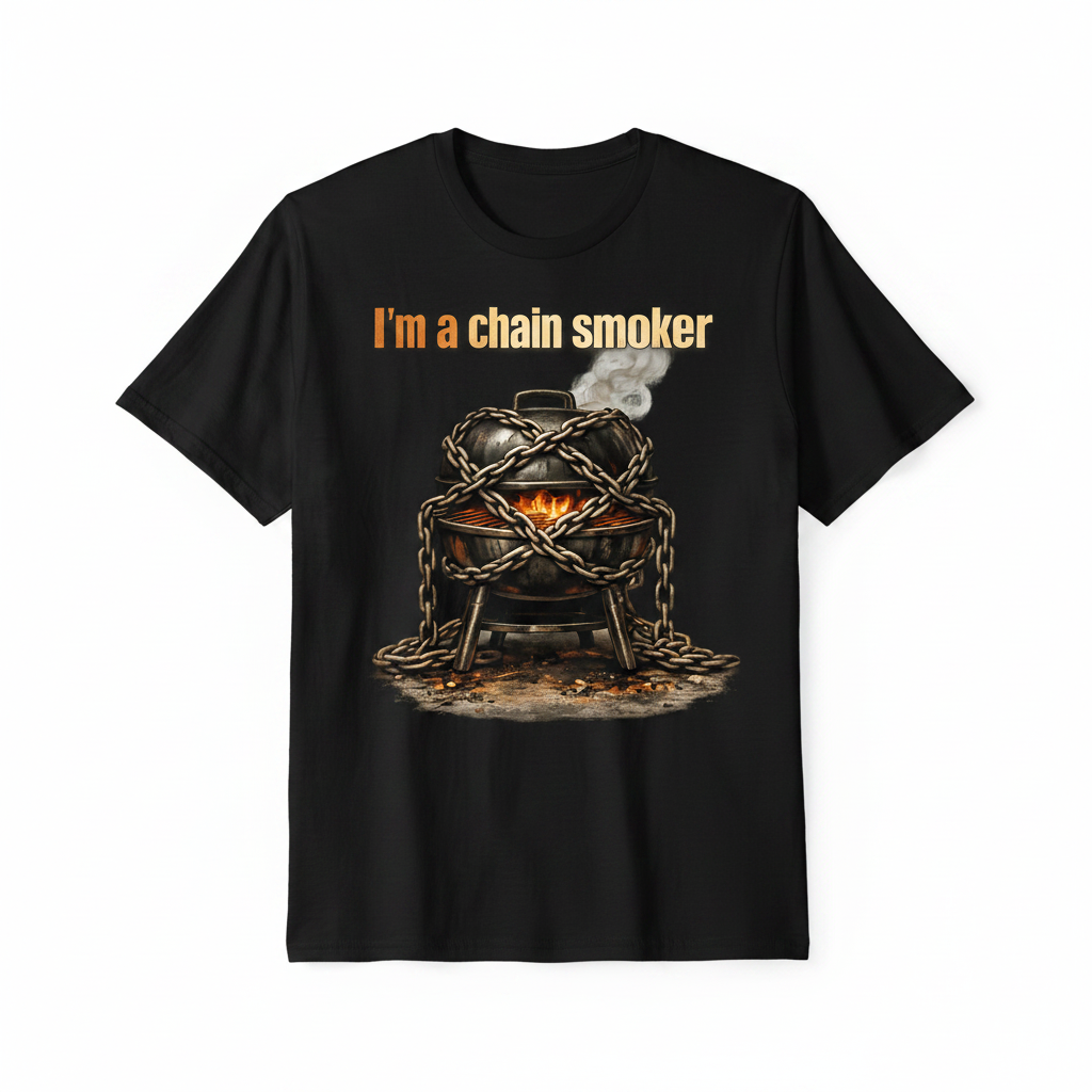 I'm a Chain Smoker Backyard Edition Black Graphic Tee