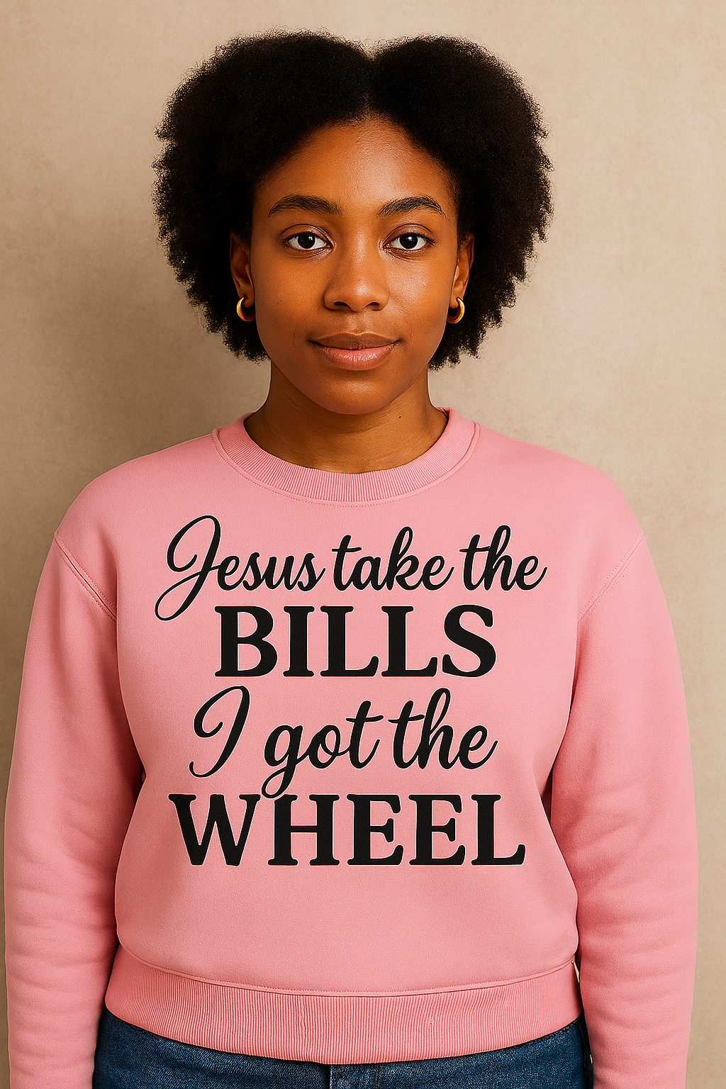Jesus Take the Bills” Crew Neck Sweatshirt
