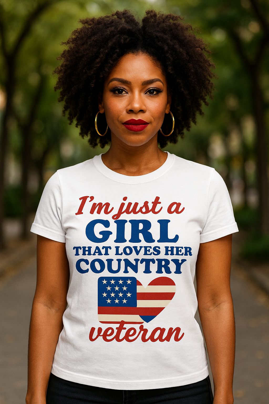 I'm Just a Girl That Loves Her Country – White Tee