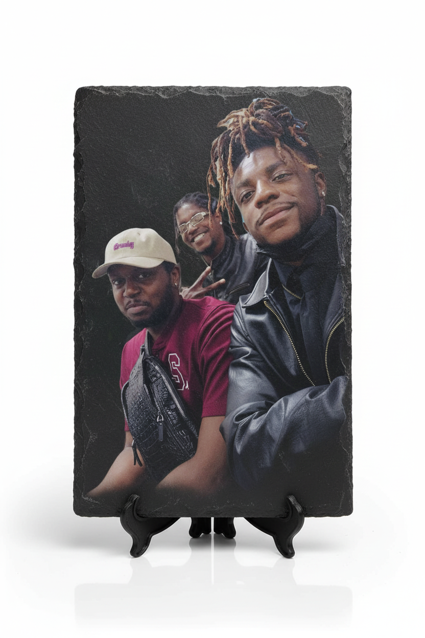 Custom Photo Stone Slate Keepsake – Personalized Gift with Display Legs