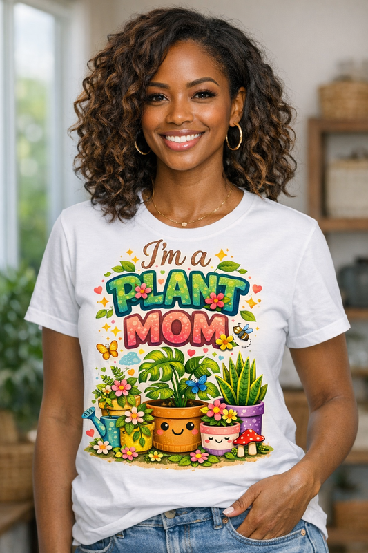 I’m a Plant Mom – Colorful Botanical Tee