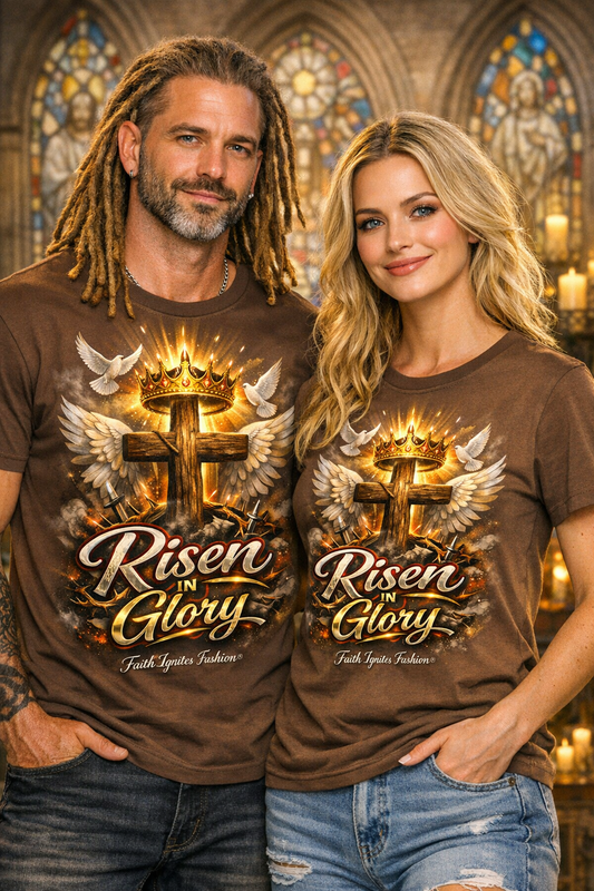 Risen in Glory — Faith Ignites Fashion® Spiritual Tee