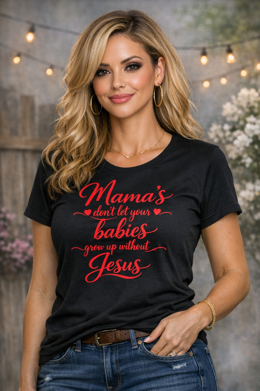 Mamas Don’t Let Your Babies Grow Up Without Jesus – Cotton Tee